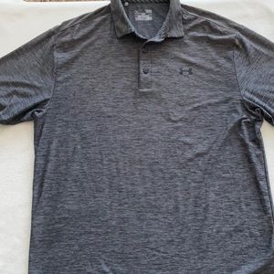 Grey UnderArmour Polo Mens Size L